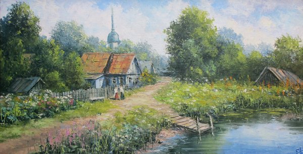 Александр Воля художник картины деревня