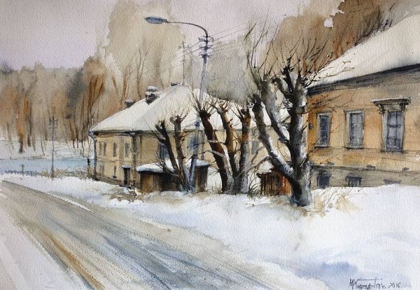 Городской пейзаж живопись Дмитрия Спироса