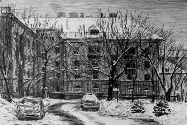 Городской пейзаж Графика