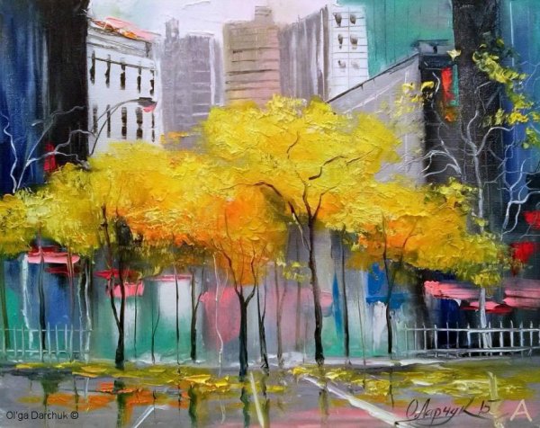 Живопись городской пейзаж Ольги Дарчук