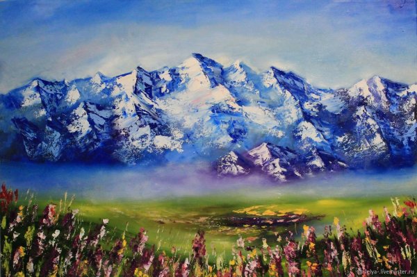 Морской пейзаж мастихином