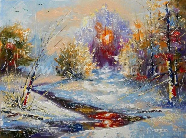 Афремов картины маслом мастихином