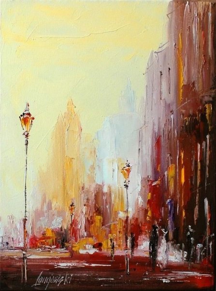 Художник Леонид Афремов живопись мастихином