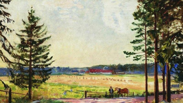 Борис Михайлович Кустодиев“лето. Поездка в «Терем».