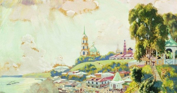 Кустодиев Борис Михайлович картины гроза