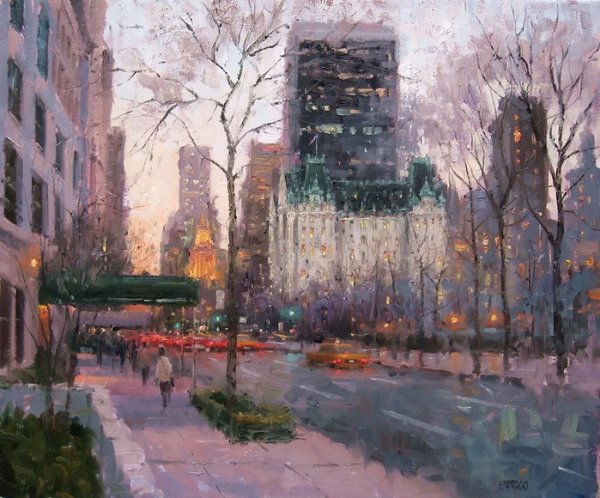 Городские пейзажи импрессиониста Эжена Джей Папроски