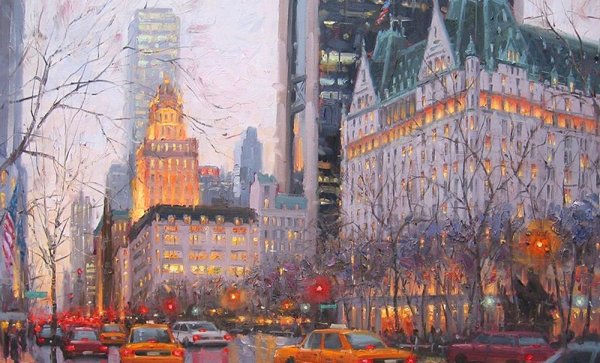 Эжен Джей Папроски картины городские пейзажи