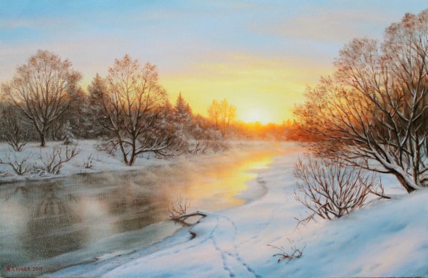 Зима рисунок