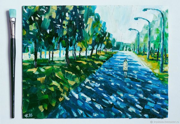 Лето в городе живопись