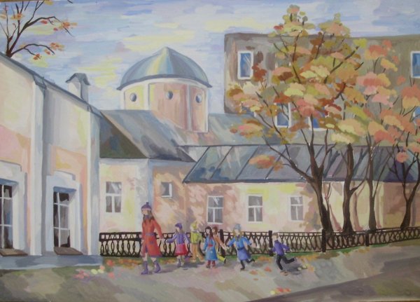 Городской пейзаж рисунок