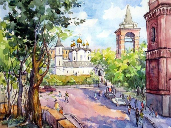 Рисунок на тему осень в городе