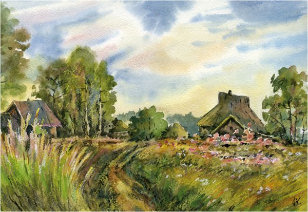 Сезар Паттен картины деревня