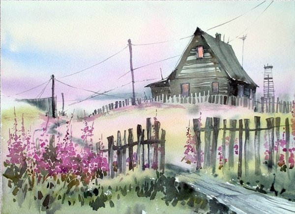 Герасимов Леонид картины акварель