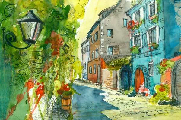 Нарисованный город