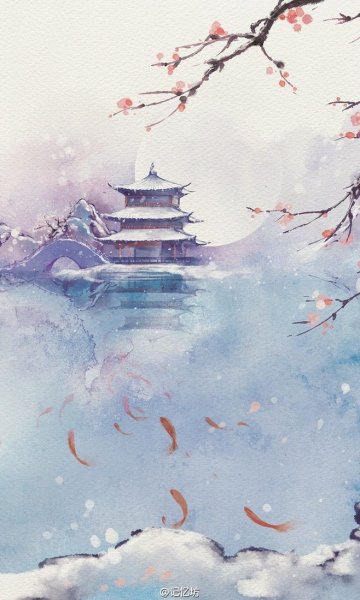 Японская живопись акварелью