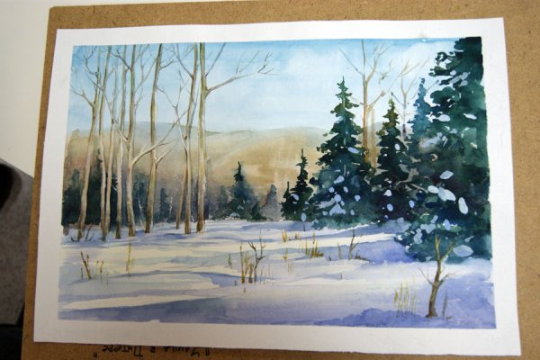 Картина зима