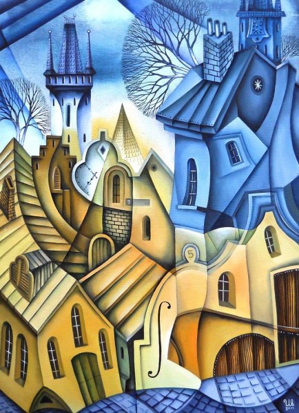 Евгений Иванов картины кубизм