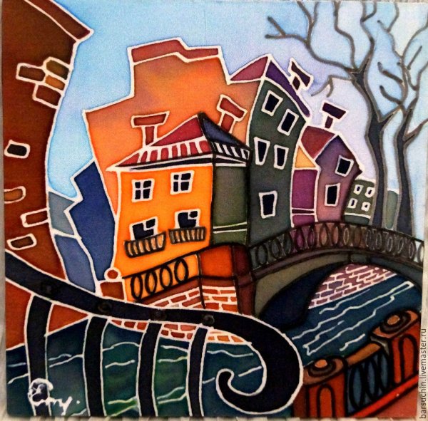 Декоративная композиция город