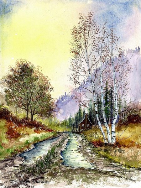 Ранняя Весна гуашью