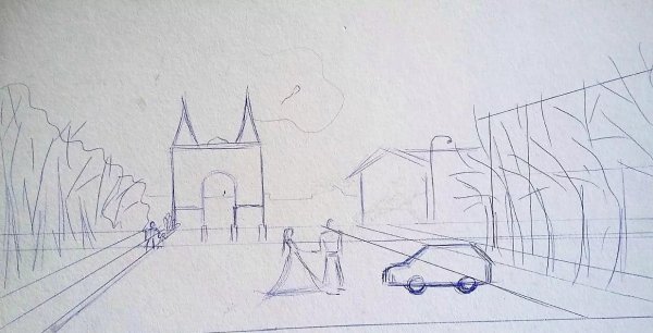 Улочки простым карандашом