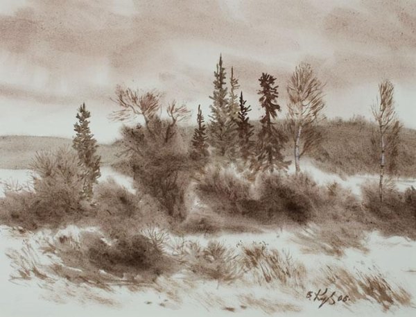 Пленэр гризайль