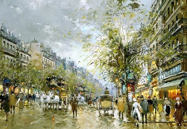 Картина бульвар капуцинок Антуан Бланшар