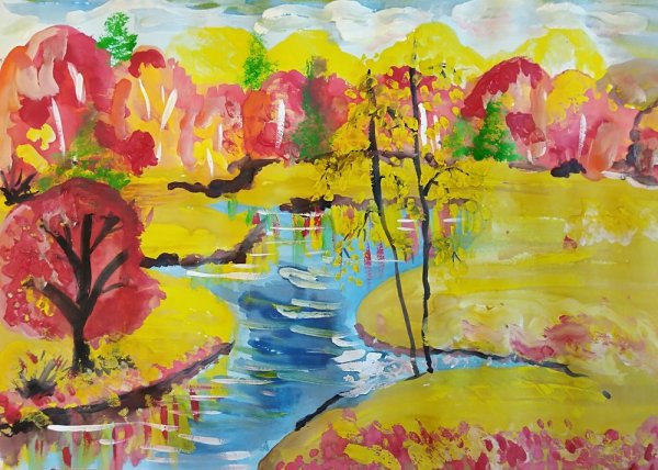 Осень красками для детей