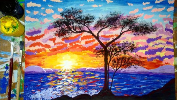 Осенний пейзаж для детей