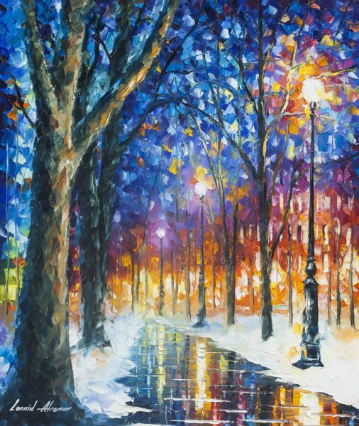 Живопись пастозная мастихином пейзаж