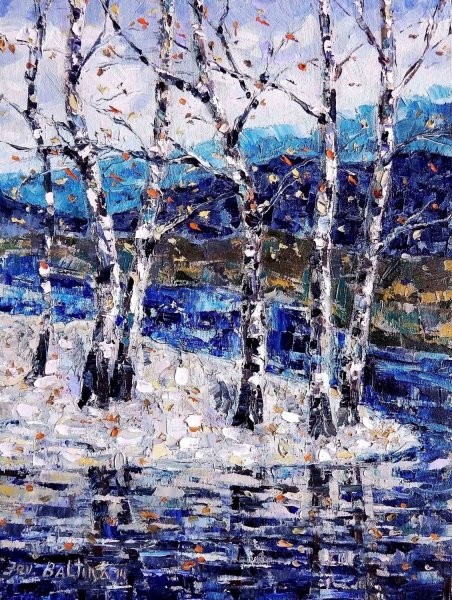 Живопись акрилом мастихином