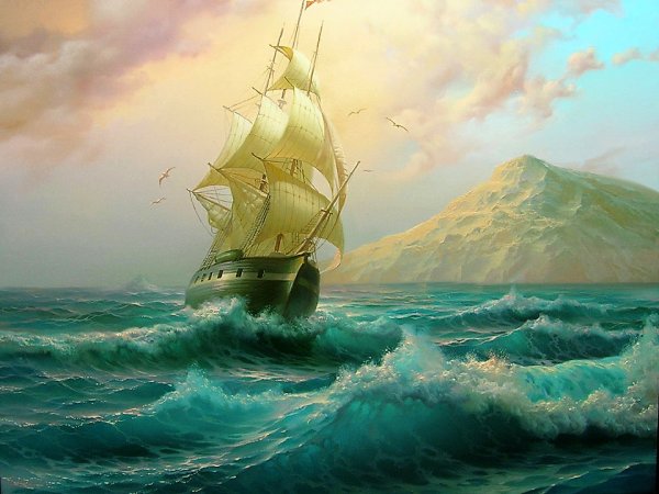 Художник Сорин море лодки