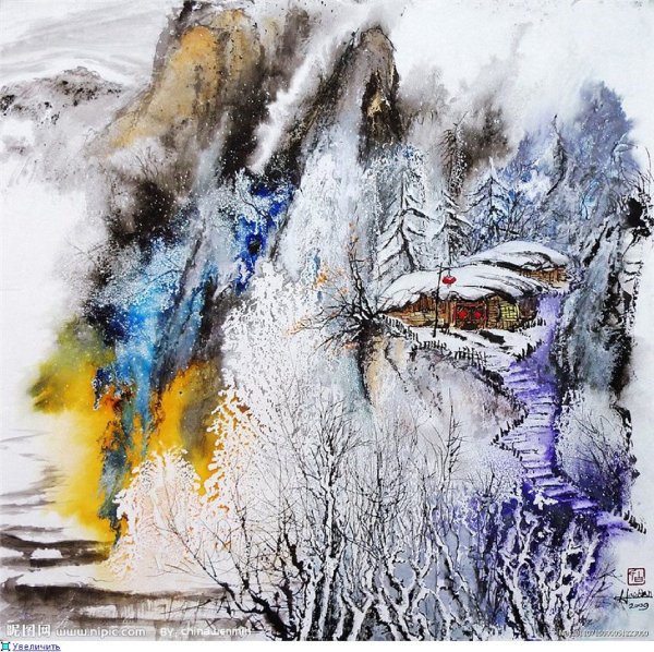 Монотипия зима