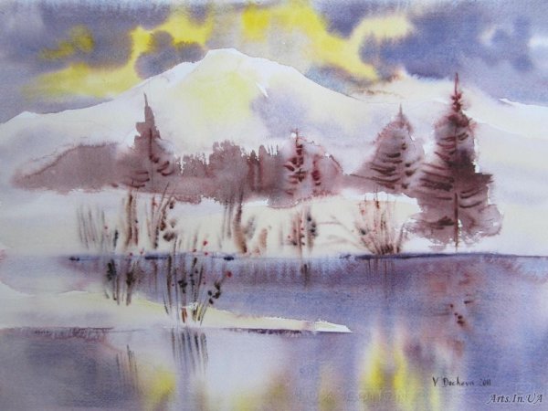 Монотипия пейзаж