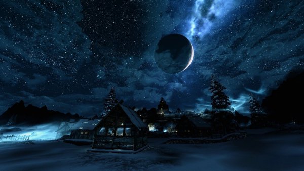 Зимняя ночь фон