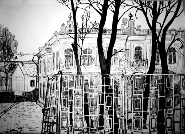 Архитектура тушью