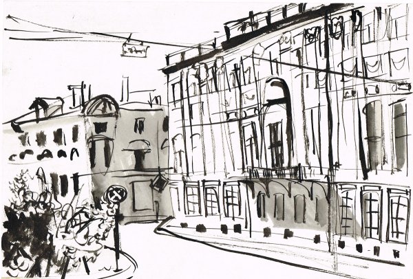 Архитектурный скетчинг Италия