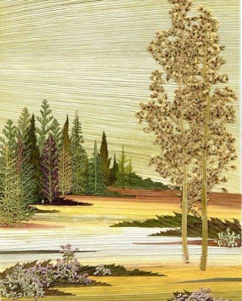 Панно из засушенных растений