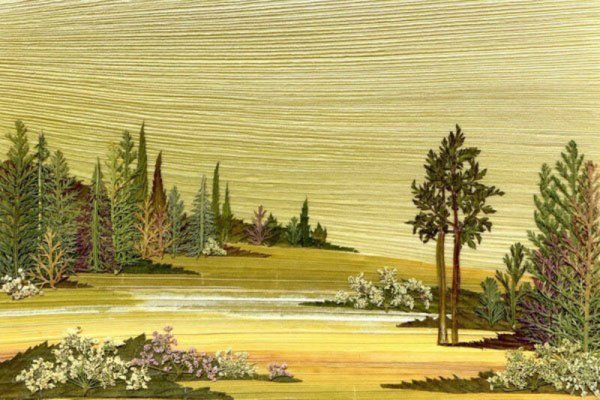 Картины из сухих листьев ошибана