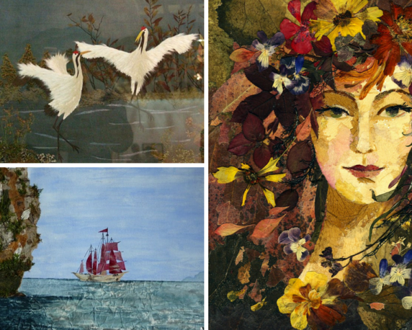 Картина из природных материалов в садик