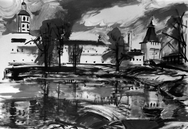 Картины гуашью