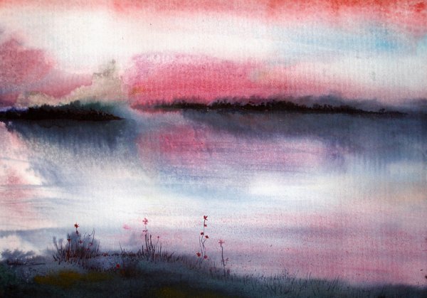 Зукович акварель пейзаж