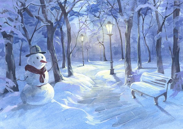 Александр Болотов пейзаж зима