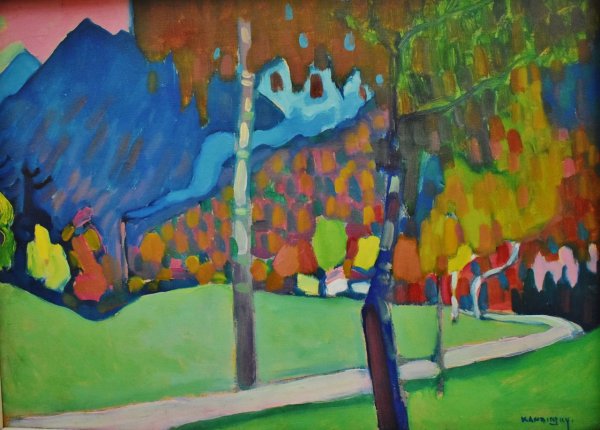 Василий Кандинский «пейзаж в Мурнау» 1908