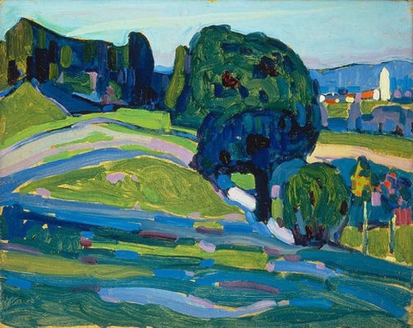 Василий Кандинский. «Вид Мурнау», 1908 г.
