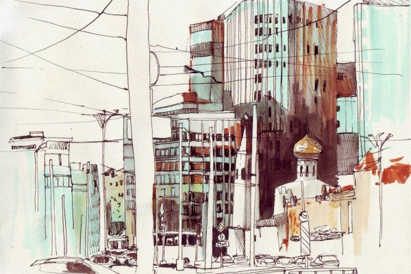 Наброски архитектуры маркером