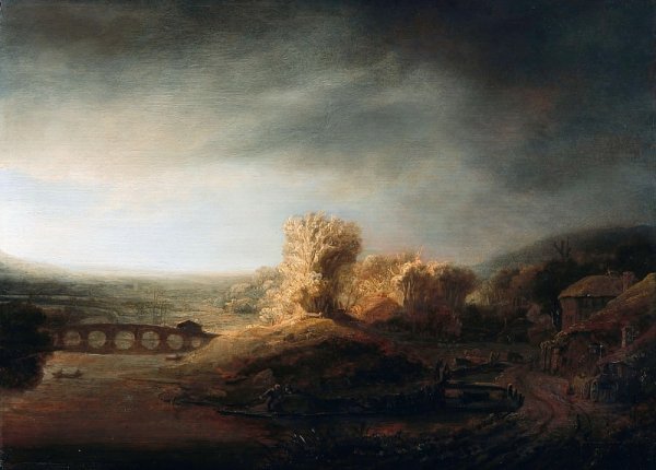 Рембрант «пейзаж с руиной»