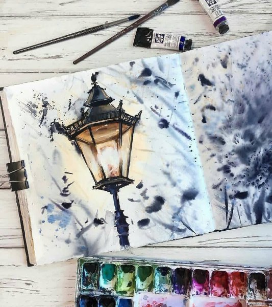 Скетч маркерами архитектура Екатерина Пластинина