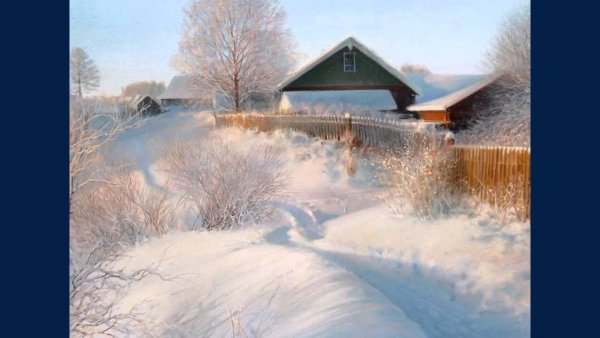 Художник Вячеслав палачев картины зима церкви