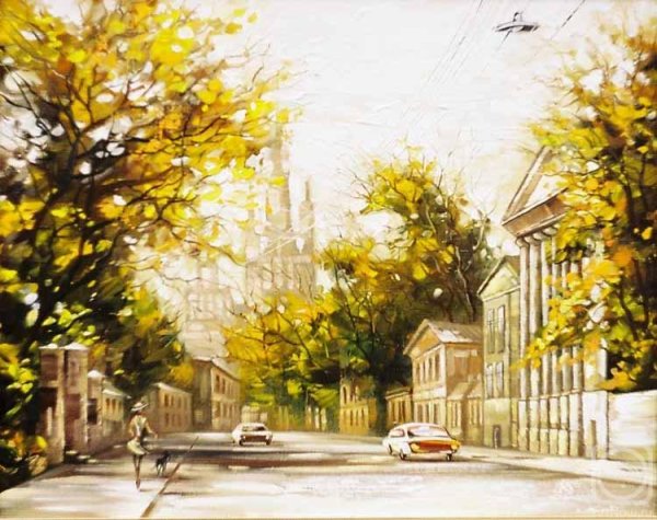 Солнечный городской пейзаж