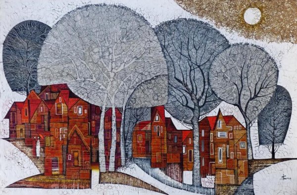 Городской пейзаж декоративная композиция